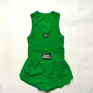 Daily Drills - Kelly Green Tank & Shorts